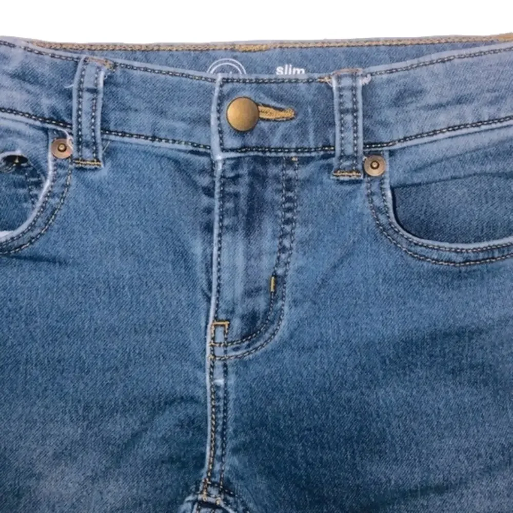 WONDER NATION Medium Wash Distressed Slim Jeans